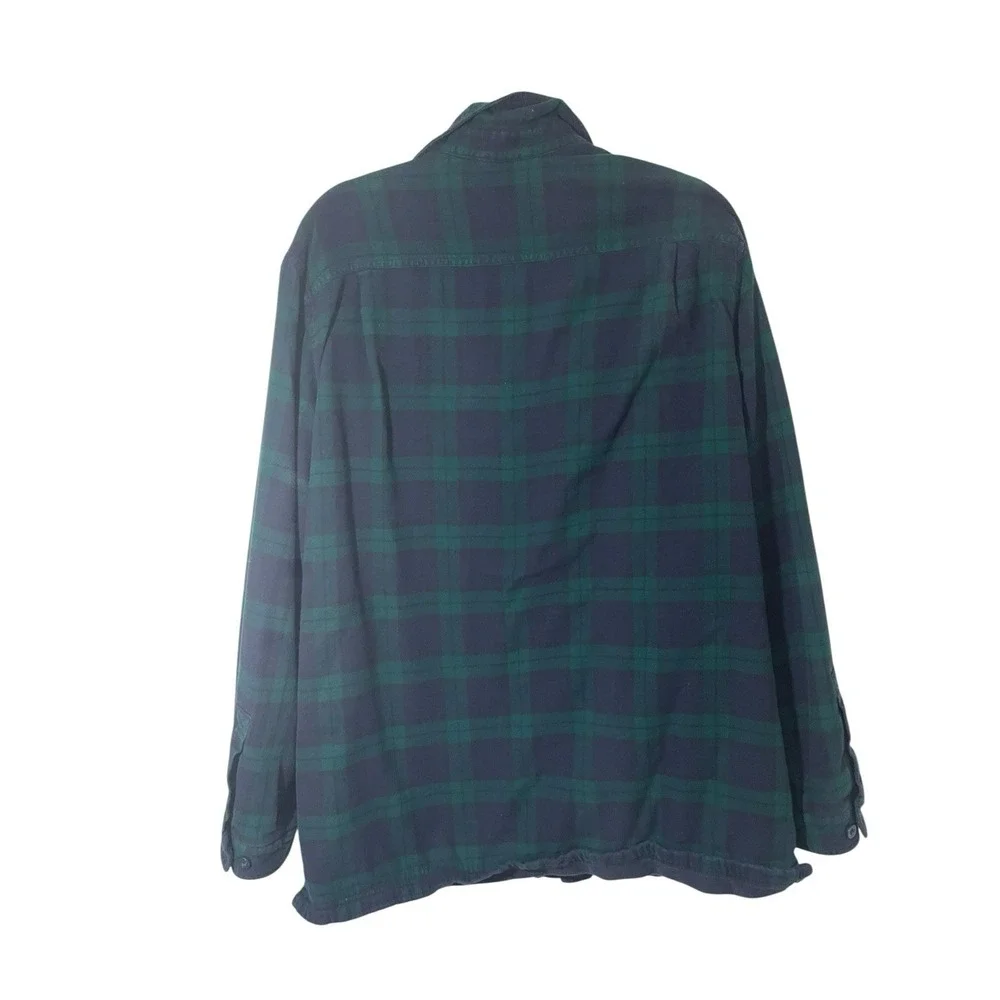Vintage L.L.Bean Shirt‎ Jacket Mens Large Tall Fleece Lined Flannel 90s Workwear